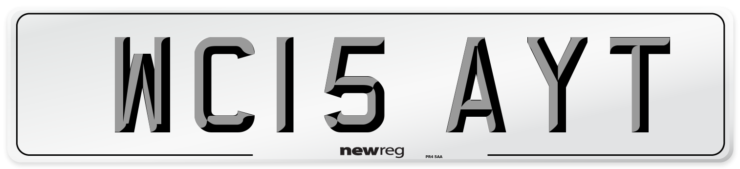WC15 AYT Number Plate from New Reg